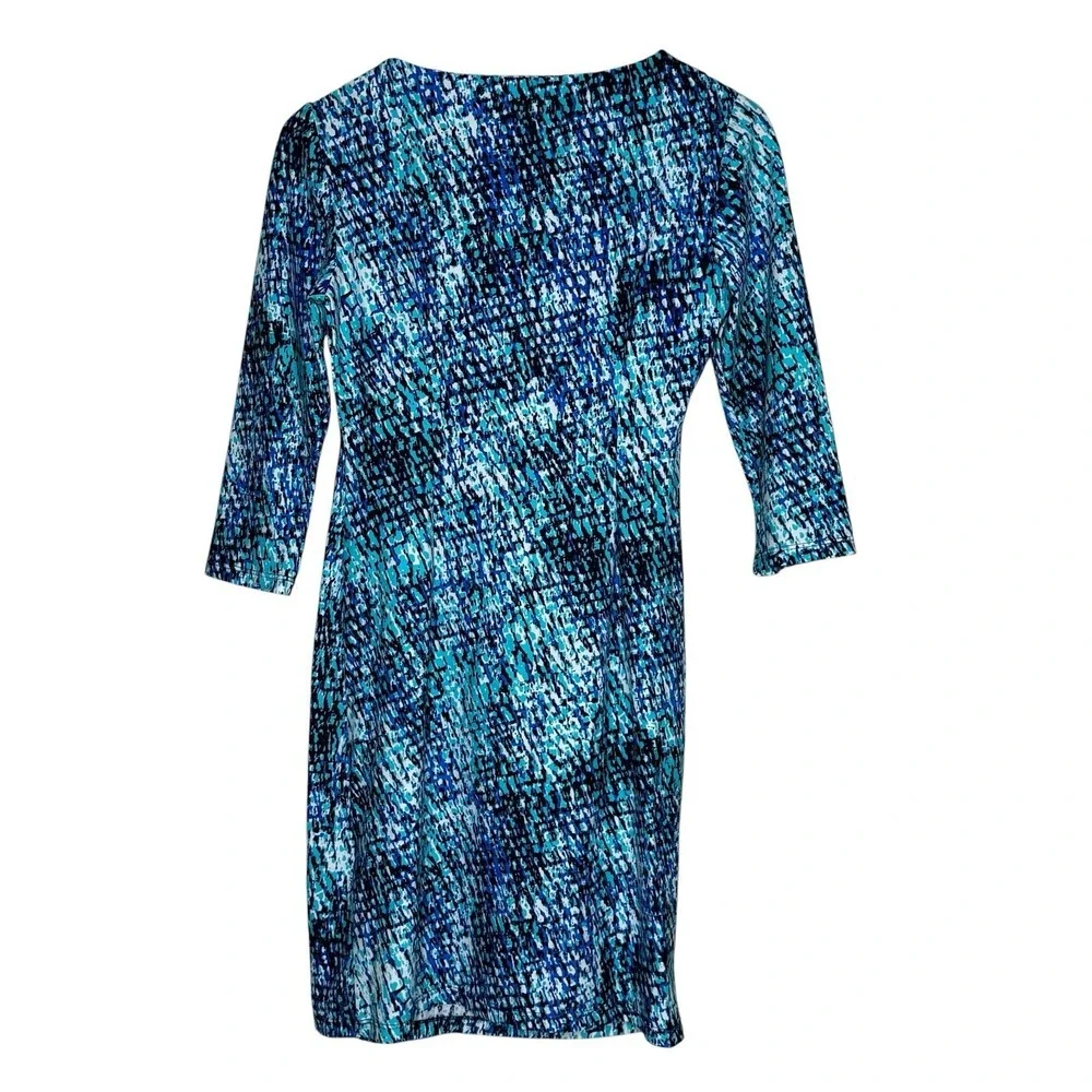 Jude Connally‎ Megan Dress Women's Sz. XS Cobalt Blue White Side Cinch USA